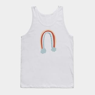 Boho Pastel Rainbow and Clouds Organic abstract art Tank Top